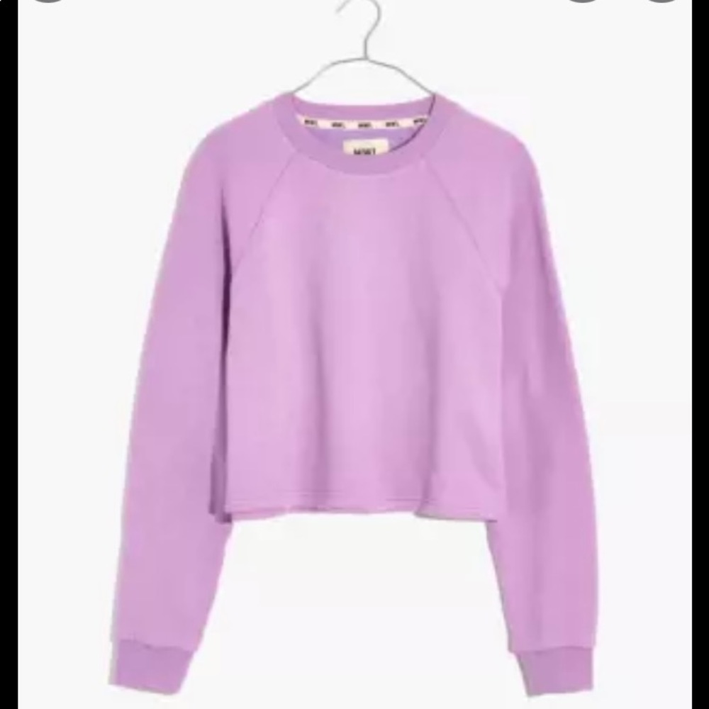 NWOT MWL MADEWELL AIRYTERRY CROP SWEATSHIRT